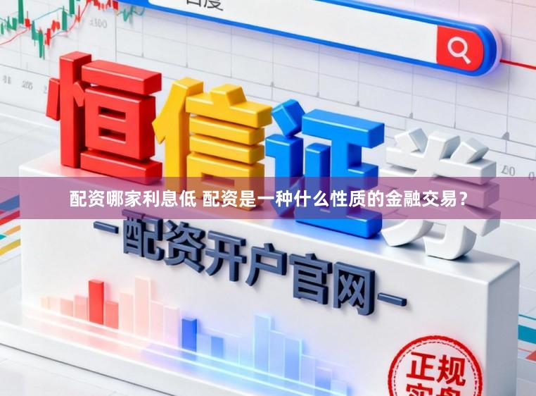 配资哪家利息低 配资是一种什么性质的金融交易？